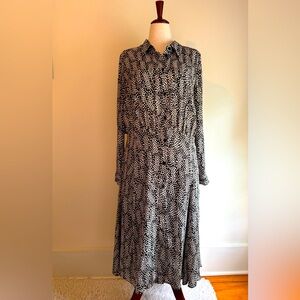 Who What Wear Black & White Midi Shirt Dress – Size XL